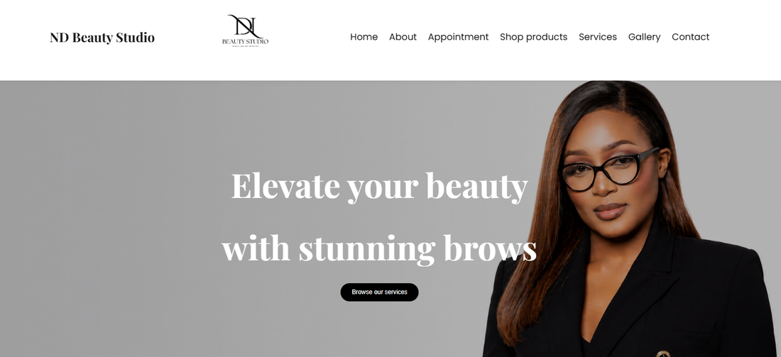 ND Beauty Studio Showcase Screen Interface